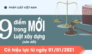 9 Điểm mới trong Luật xây dựng 2020 sửa đổi có hiệu lực từ ngày 01/01/2021